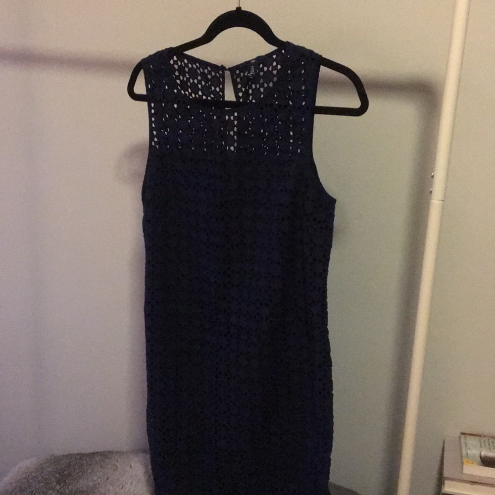 Gap Navy Eyelet Shift Dress